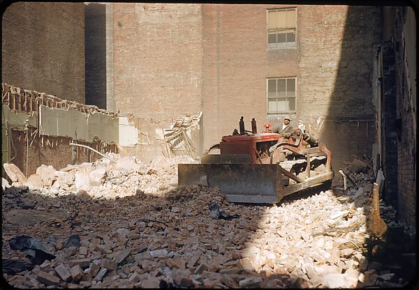 [41 Views and Details of Demolition Sites, Portraits of Wreckers, New York City, for Fortune Article "The Wreckers"], Walker Evans (American, St. Louis, Missouri 1903–1975 New Haven, Connecticut), Color film transparency