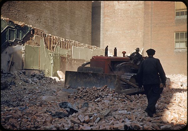 [41 Views and Details of Demolition Sites, Portraits of Wreckers, New York City, for Fortune Article "The Wreckers"], Walker Evans (American, St. Louis, Missouri 1903–1975 New Haven, Connecticut), Color film transparency