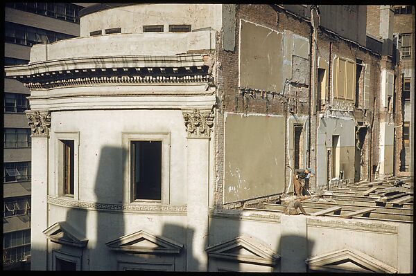 [41 Views and Details of Demolition Sites, Portraits of Wreckers, New York City, for Fortune Article "The Wreckers"], Walker Evans (American, St. Louis, Missouri 1903–1975 New Haven, Connecticut), Color film transparency