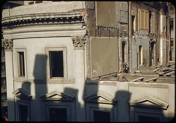 [41 Views and Details of Demolition Sites, Portraits of Wreckers, New York City, for Fortune Article "The Wreckers"], Walker Evans (American, St. Louis, Missouri 1903–1975 New Haven, Connecticut), Color film transparency