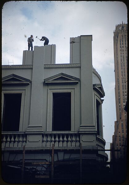 [41 Views and Details of Demolition Sites, Portraits of Wreckers, New York City, for Fortune Article "The Wreckers"], Walker Evans (American, St. Louis, Missouri 1903–1975 New Haven, Connecticut), Color film transparency
