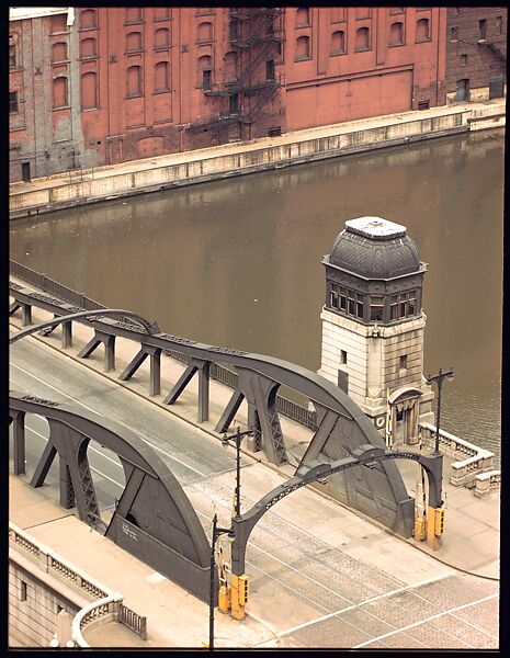 [18 Views of Chicago River and Skyline, for Fortune Article "Chicago River: The Creek That Made a City Grow"], Walker Evans (American, St. Louis, Missouri 1903–1975 New Haven, Connecticut), Color film transparency