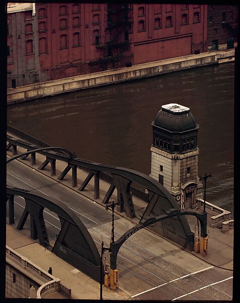 [18 Views of Chicago River and Skyline, for Fortune Article "Chicago River: The Creek That Made a City Grow"], Walker Evans (American, St. Louis, Missouri 1903–1975 New Haven, Connecticut), Color film transparency