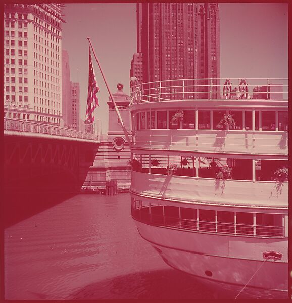 [87 River Scenes, for Fortune Article "Chicago River: The Creek That Made a City Grow"], Walker Evans (American, St. Louis, Missouri 1903–1975 New Haven, Connecticut), Color film transparency 