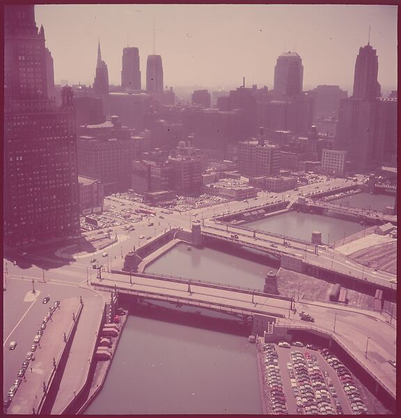 [87 River Scenes, for Fortune Article "Chicago River: The Creek That Made a City Grow"], Walker Evans (American, St. Louis, Missouri 1903–1975 New Haven, Connecticut), Color film transparency