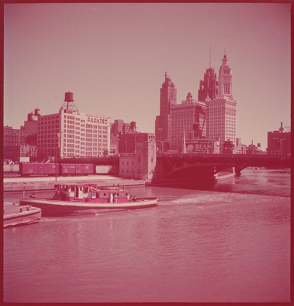 [87 River Scenes, for Fortune Article "Chicago River: The Creek That Made a City Grow"], Walker Evans (American, St. Louis, Missouri 1903–1975 New Haven, Connecticut), Color film transparency