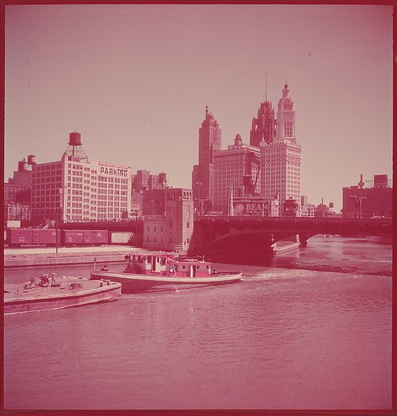 [87 River Scenes, for Fortune Article "Chicago River: The Creek That Made a City Grow"], Walker Evans (American, St. Louis, Missouri 1903–1975 New Haven, Connecticut), Color film transparency