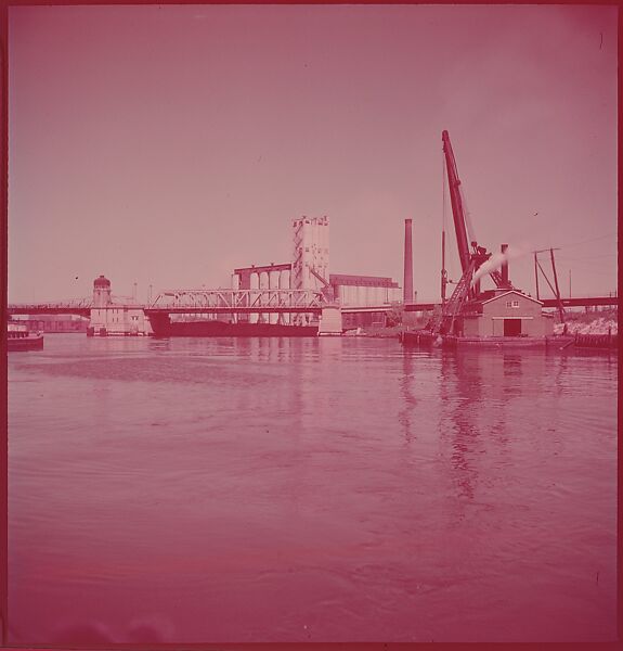 [87 River Scenes, for Fortune Article "Chicago River: The Creek That Made a City Grow"], Walker Evans (American, St. Louis, Missouri 1903–1975 New Haven, Connecticut), Color film transparency