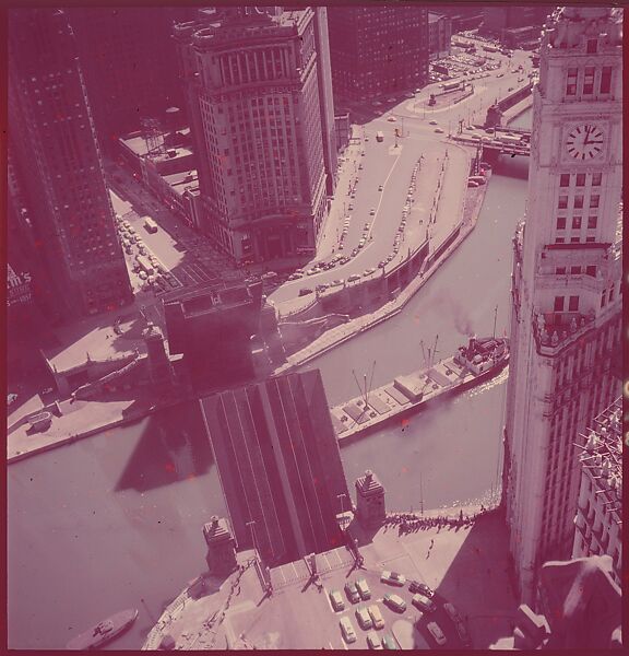 [87 River Scenes, for Fortune Article "Chicago River: The Creek That Made a City Grow"], Walker Evans (American, St. Louis, Missouri 1903–1975 New Haven, Connecticut), Color film transparency