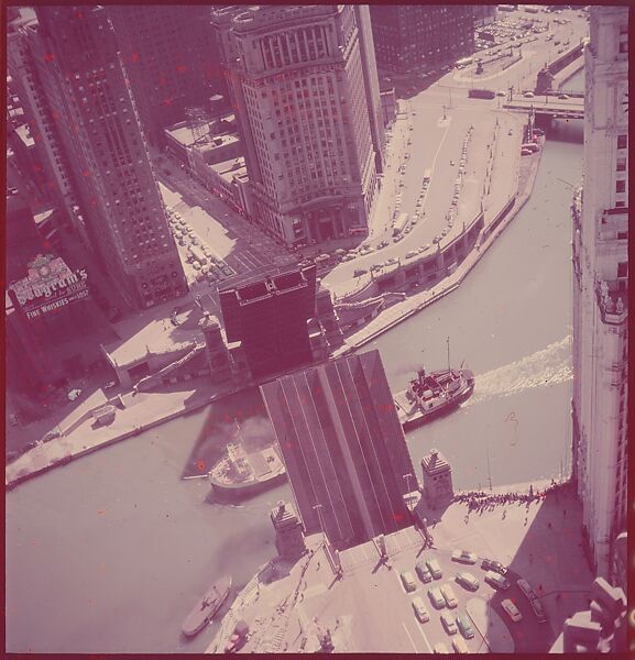 [87 River Scenes, for Fortune Article "Chicago River: The Creek That Made a City Grow"], Walker Evans (American, St. Louis, Missouri 1903–1975 New Haven, Connecticut), Color film transparency
