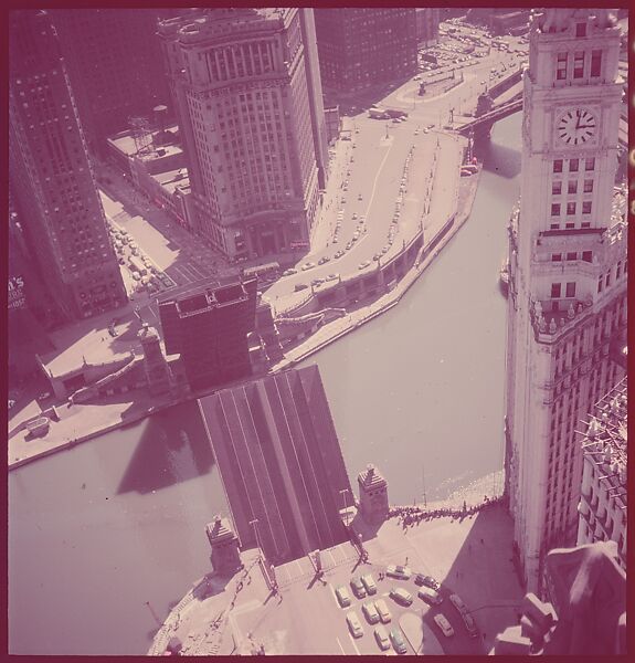[87 River Scenes, for Fortune Article "Chicago River: The Creek That Made a City Grow"], Walker Evans (American, St. Louis, Missouri 1903–1975 New Haven, Connecticut), Color film transparency
