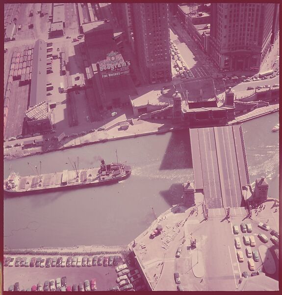 [87 River Scenes, for Fortune Article "Chicago River: The Creek That Made a City Grow"], Walker Evans (American, St. Louis, Missouri 1903–1975 New Haven, Connecticut), Color film transparency