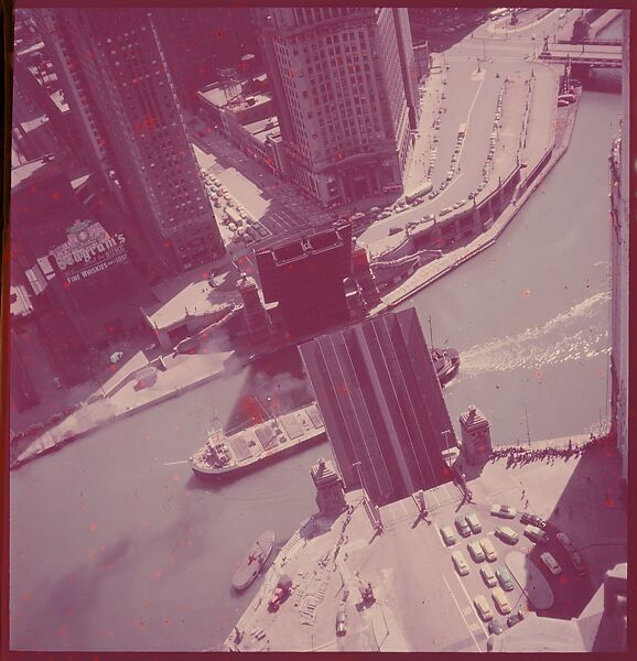 [87 River Scenes, for Fortune Article "Chicago River: The Creek That Made a City Grow"], Walker Evans (American, St. Louis, Missouri 1903–1975 New Haven, Connecticut), Color film transparency