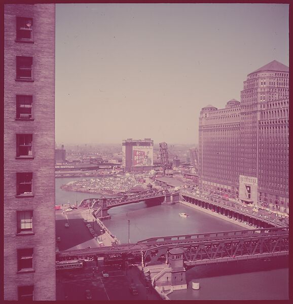 [87 River Scenes, for Fortune Article "Chicago River: The Creek That Made a City Grow"], Walker Evans (American, St. Louis, Missouri 1903–1975 New Haven, Connecticut), Color film transparency