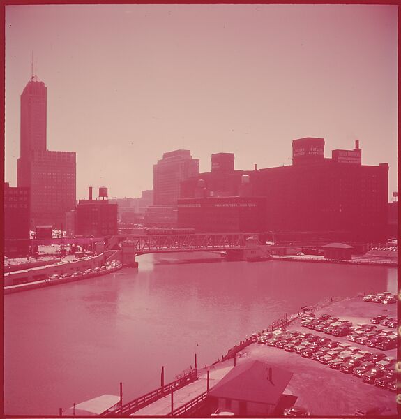 [87 River Scenes, for Fortune Article "Chicago River: The Creek That Made a City Grow"], Walker Evans (American, St. Louis, Missouri 1903–1975 New Haven, Connecticut), Color film transparency