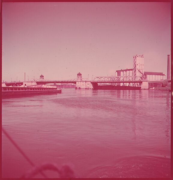 [87 River Scenes, for Fortune Article "Chicago River: The Creek That Made a City Grow"], Walker Evans (American, St. Louis, Missouri 1903–1975 New Haven, Connecticut), Color film transparency