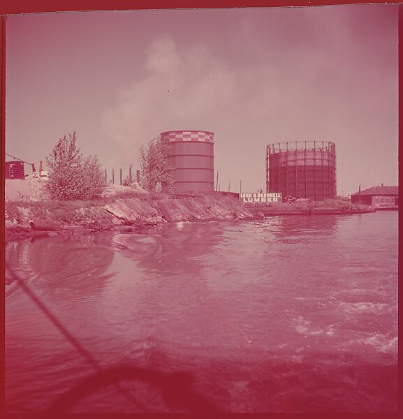 [87 River Scenes, for Fortune Article "Chicago River: The Creek That Made a City Grow"], Walker Evans (American, St. Louis, Missouri 1903–1975 New Haven, Connecticut), Color film transparency