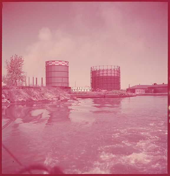 [87 River Scenes, for Fortune Article "Chicago River: The Creek That Made a City Grow"], Walker Evans (American, St. Louis, Missouri 1903–1975 New Haven, Connecticut), Color film transparency