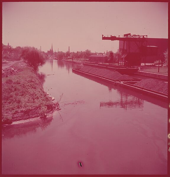 [87 River Scenes, for Fortune Article "Chicago River: The Creek That Made a City Grow"], Walker Evans (American, St. Louis, Missouri 1903–1975 New Haven, Connecticut), Color film transparency