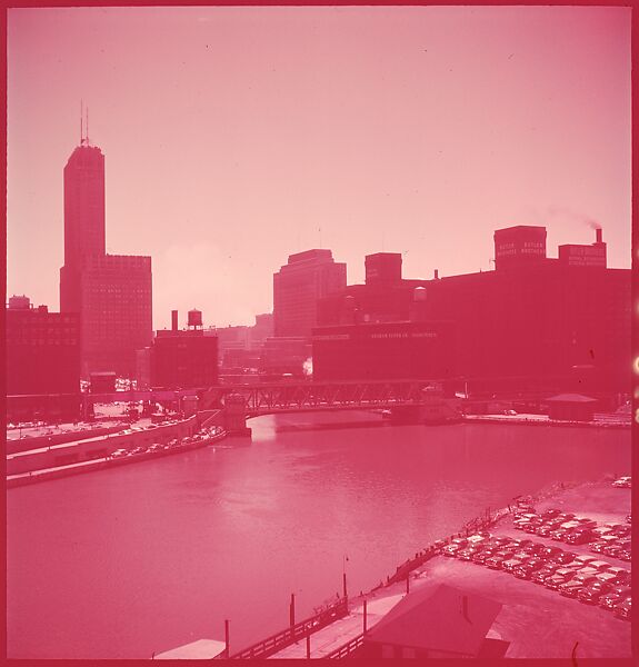 [87 River Scenes, for Fortune Article "Chicago River: The Creek That Made a City Grow"], Walker Evans (American, St. Louis, Missouri 1903–1975 New Haven, Connecticut), Color film transparency