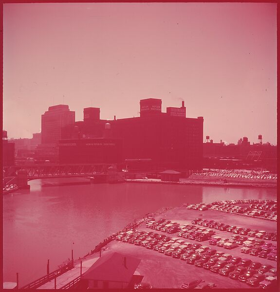[87 River Scenes, for Fortune Article "Chicago River: The Creek That Made a City Grow"], Walker Evans (American, St. Louis, Missouri 1903–1975 New Haven, Connecticut), Color film transparency