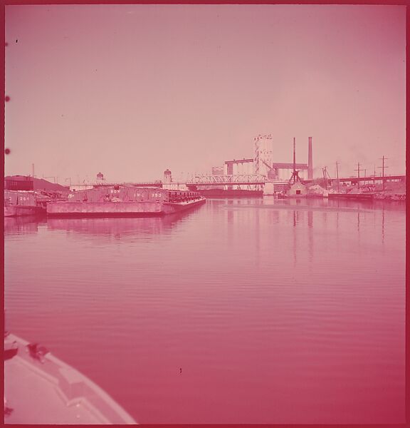[87 River Scenes, for Fortune Article "Chicago River: The Creek That Made a City Grow"], Walker Evans (American, St. Louis, Missouri 1903–1975 New Haven, Connecticut), Color film transparency