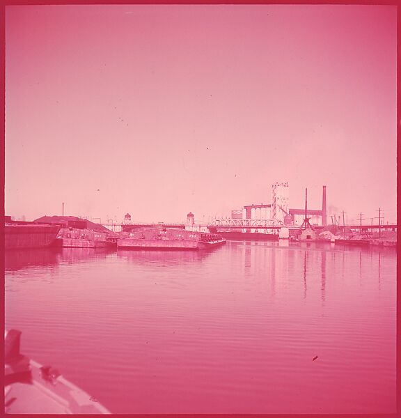 [87 River Scenes, for Fortune Article "Chicago River: The Creek That Made a City Grow"], Walker Evans (American, St. Louis, Missouri 1903–1975 New Haven, Connecticut), Color film transparency