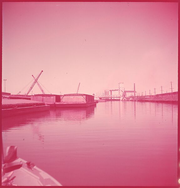 [87 River Scenes, for Fortune Article "Chicago River: The Creek That Made a City Grow"], Walker Evans (American, St. Louis, Missouri 1903–1975 New Haven, Connecticut), Color film transparency