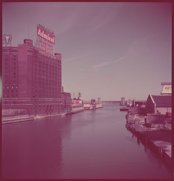 [87 River Scenes, for Fortune Article "Chicago River: The Creek That Made a City Grow"], Walker Evans (American, St. Louis, Missouri 1903–1975 New Haven, Connecticut), Color film transparency