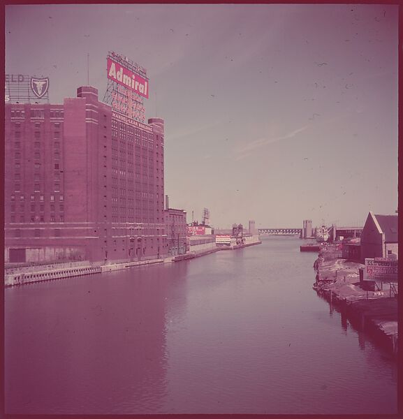 [87 River Scenes, for Fortune Article "Chicago River: The Creek That Made a City Grow"], Walker Evans (American, St. Louis, Missouri 1903–1975 New Haven, Connecticut), Color film transparency