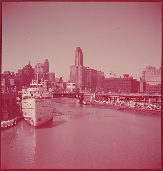 [87 River Scenes, for Fortune Article "Chicago River: The Creek That Made a City Grow"], Walker Evans (American, St. Louis, Missouri 1903–1975 New Haven, Connecticut), Color film transparency