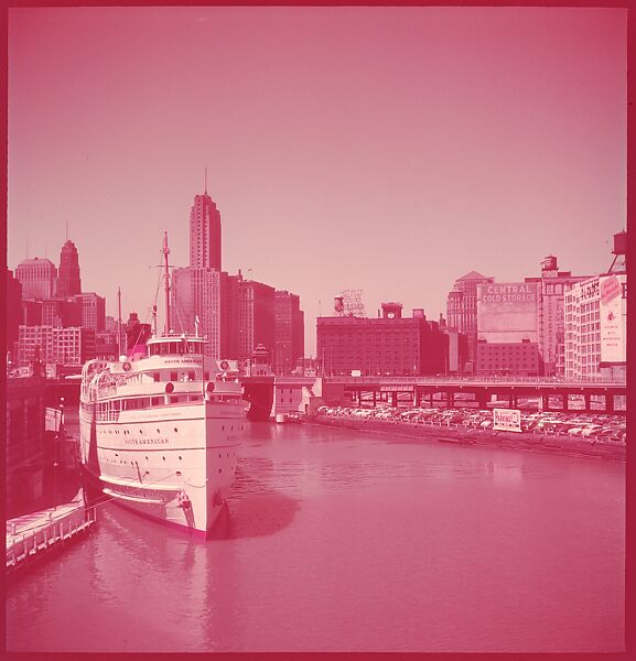 [87 River Scenes, for Fortune Article "Chicago River: The Creek That Made a City Grow"], Walker Evans (American, St. Louis, Missouri 1903–1975 New Haven, Connecticut), Color film transparency