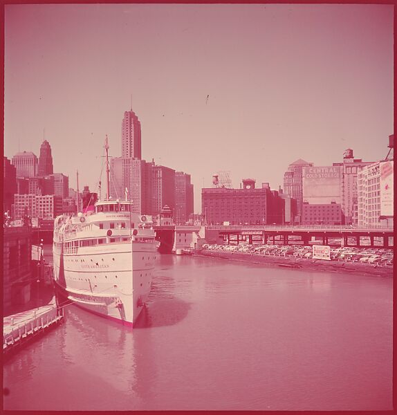 [87 River Scenes, for Fortune Article "Chicago River: The Creek That Made a City Grow"], Walker Evans (American, St. Louis, Missouri 1903–1975 New Haven, Connecticut), Color film transparency