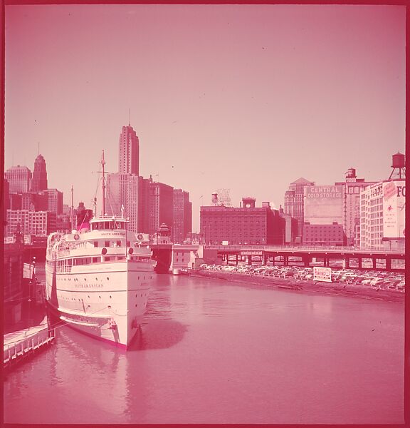 [87 River Scenes, for Fortune Article "Chicago River: The Creek That Made a City Grow"], Walker Evans (American, St. Louis, Missouri 1903–1975 New Haven, Connecticut), Color film transparency