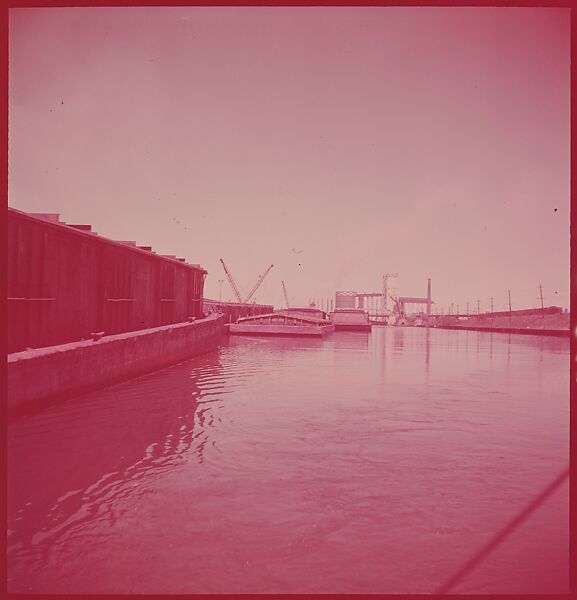 [87 River Scenes, for Fortune Article "Chicago River: The Creek That Made a City Grow"], Walker Evans (American, St. Louis, Missouri 1903–1975 New Haven, Connecticut), Color film transparency