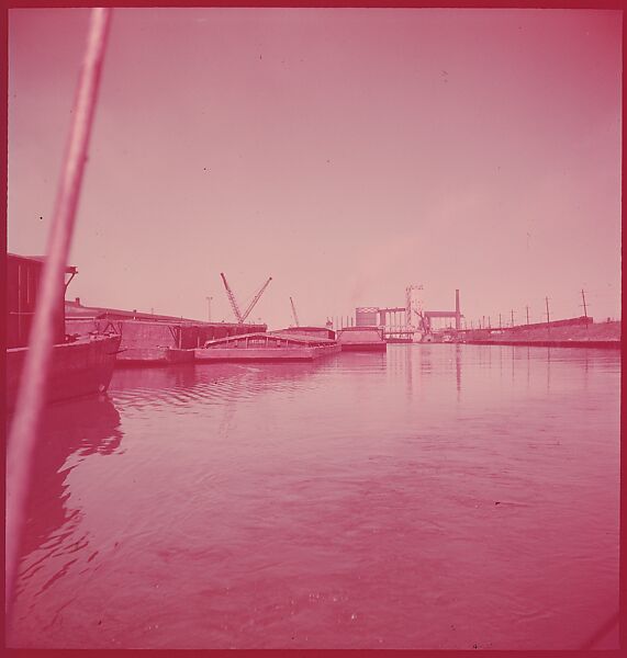 [87 River Scenes, for Fortune Article "Chicago River: The Creek That Made a City Grow"], Walker Evans (American, St. Louis, Missouri 1903–1975 New Haven, Connecticut), Color film transparency