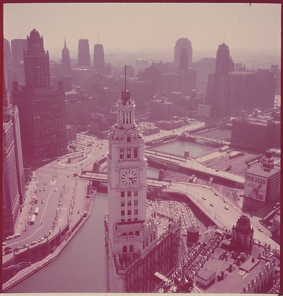 [87 River Scenes, for Fortune Article "Chicago River: The Creek That Made a City Grow"], Walker Evans (American, St. Louis, Missouri 1903–1975 New Haven, Connecticut), Color film transparency