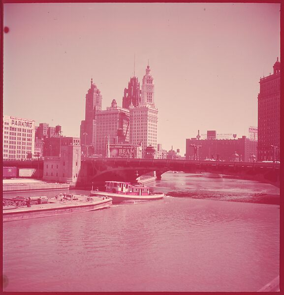 [87 River Scenes, for Fortune Article "Chicago River: The Creek That Made a City Grow"], Walker Evans (American, St. Louis, Missouri 1903–1975 New Haven, Connecticut), Color film transparency