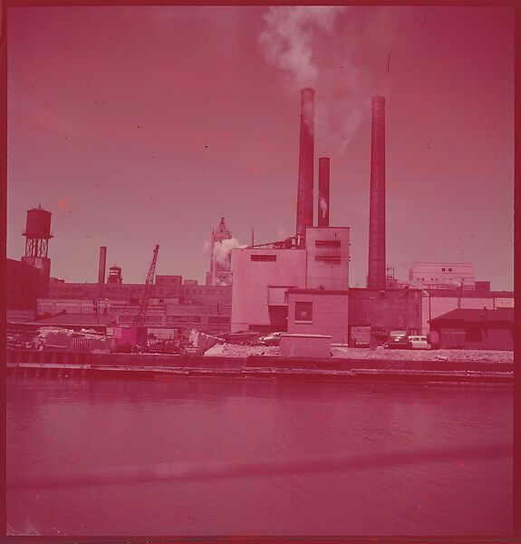 [87 River Scenes, for Fortune Article "Chicago River: The Creek That Made a City Grow"], Walker Evans (American, St. Louis, Missouri 1903–1975 New Haven, Connecticut), Color film transparency