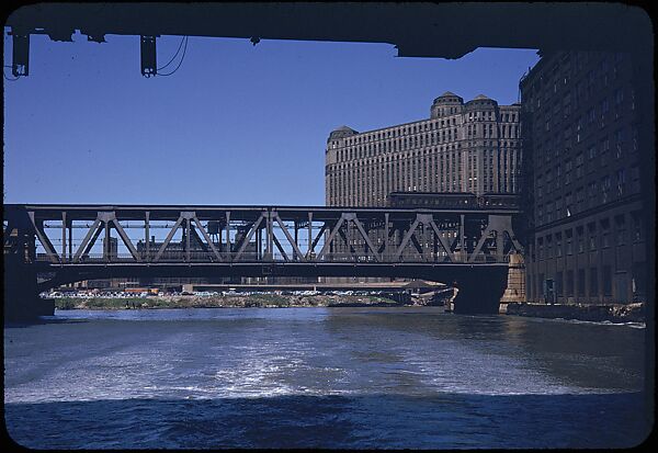 [74 River Scenes, for Fortune Article "Chicago River: The Creek That Made a City Grow"], Walker Evans (American, St. Louis, Missouri 1903–1975 New Haven, Connecticut), Color film transparency