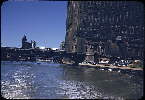 [74 River Scenes, for Fortune Article "Chicago River: The Creek That Made a City Grow"], Walker Evans (American, St. Louis, Missouri 1903–1975 New Haven, Connecticut), Color film transparency