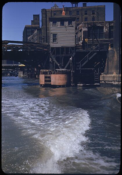 [74 River Scenes, for Fortune Article "Chicago River: The Creek That Made a City Grow"], Walker Evans (American, St. Louis, Missouri 1903–1975 New Haven, Connecticut), Color film transparency
