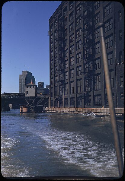 [74 River Scenes, for Fortune Article "Chicago River: The Creek That Made a City Grow"], Walker Evans (American, St. Louis, Missouri 1903–1975 New Haven, Connecticut), Color film transparency