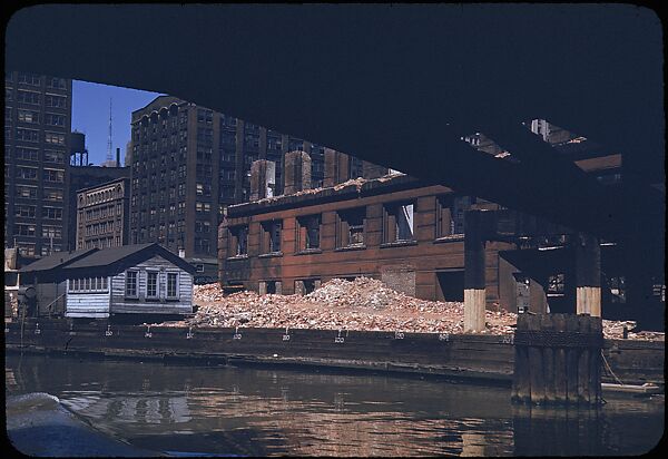 [74 River Scenes, for Fortune Article "Chicago River: The Creek That Made a City Grow"], Walker Evans (American, St. Louis, Missouri 1903–1975 New Haven, Connecticut), Color film transparency