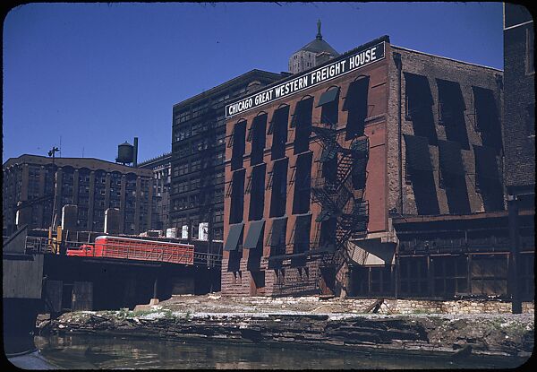 [74 River Scenes, for Fortune Article "Chicago River: The Creek That Made a City Grow"], Walker Evans (American, St. Louis, Missouri 1903–1975 New Haven, Connecticut), Color film transparency