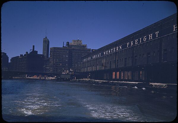 [74 River Scenes, for Fortune Article "Chicago River: The Creek That Made a City Grow"], Walker Evans (American, St. Louis, Missouri 1903–1975 New Haven, Connecticut), Color film transparency