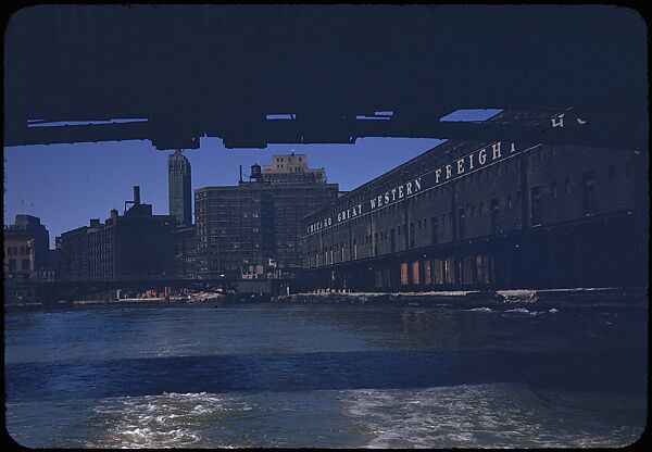 [74 River Scenes, for Fortune Article "Chicago River: The Creek That Made a City Grow"], Walker Evans (American, St. Louis, Missouri 1903–1975 New Haven, Connecticut), Color film transparency