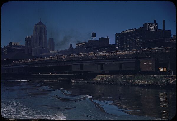 [74 River Scenes, for Fortune Article "Chicago River: The Creek That Made a City Grow"], Walker Evans (American, St. Louis, Missouri 1903–1975 New Haven, Connecticut), Color film transparency