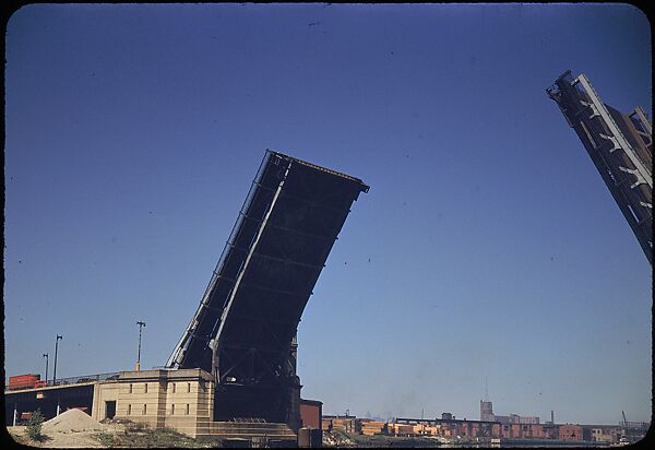 [74 River Scenes, for Fortune Article "Chicago River: The Creek That Made a City Grow"], Walker Evans (American, St. Louis, Missouri 1903–1975 New Haven, Connecticut), Color film transparency