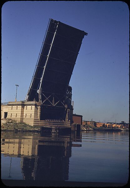 [74 River Scenes, for Fortune Article "Chicago River: The Creek That Made a City Grow"], Walker Evans (American, St. Louis, Missouri 1903–1975 New Haven, Connecticut), Color film transparency